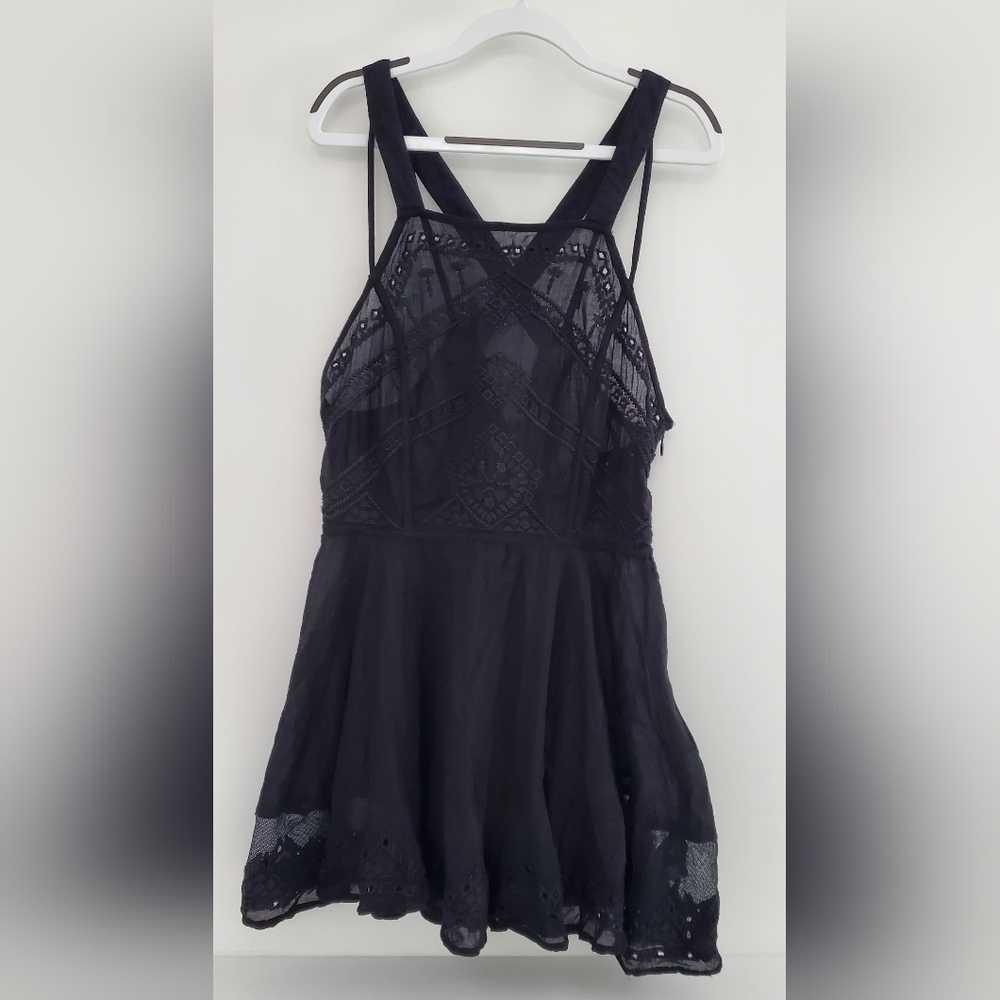 Free People Boho Apron Mini Dress Size S